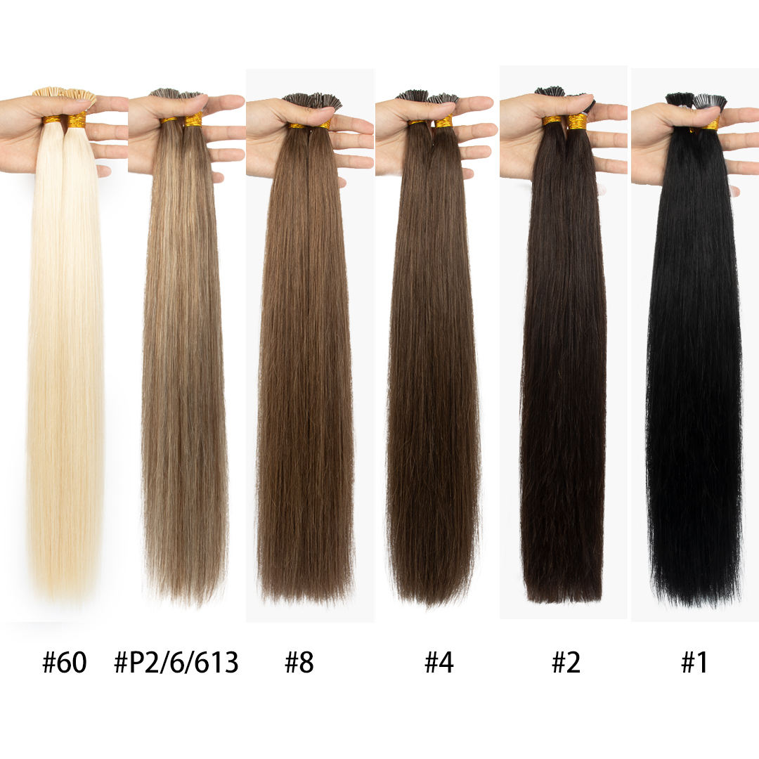 18inch 100g I Tip Extension Wholesale Double Drawn 100% Remy Raw I tip Human Hair Extension