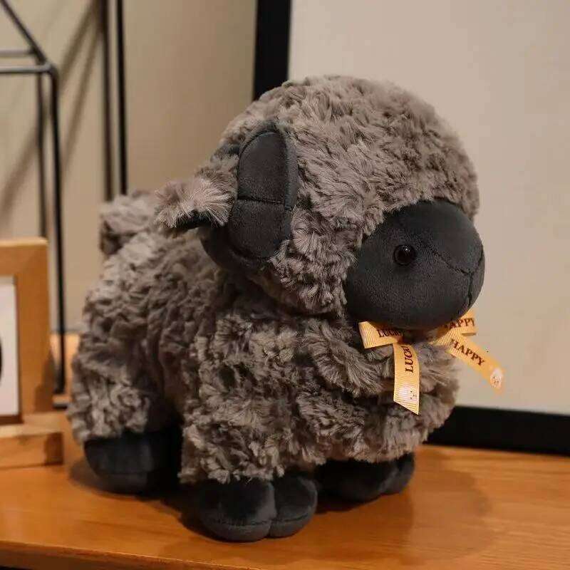 The latest simulation curly wool sheep Kawaii stuffed plush toy cartoon anime cute holiday gift fun children's doll Y260128