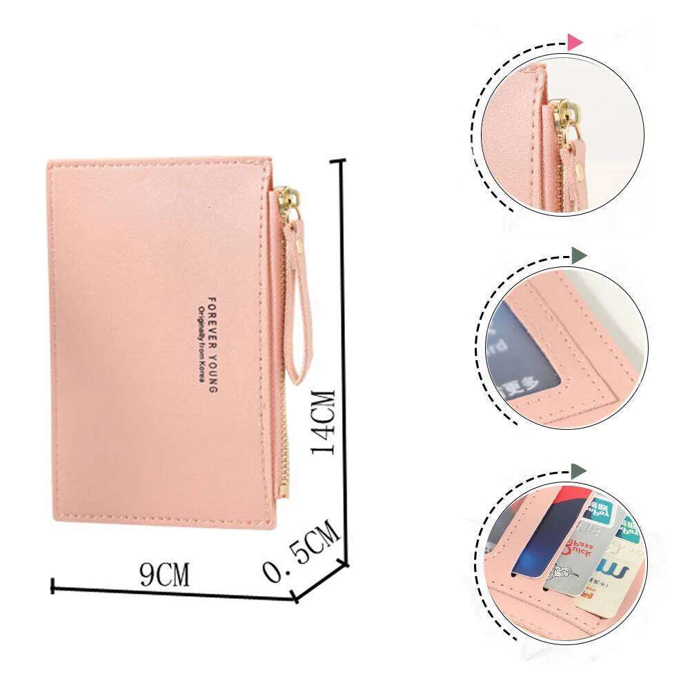 Gift Girls Ladies Name Short Purse Holder Pure Color Mini Business Wallet Z260130