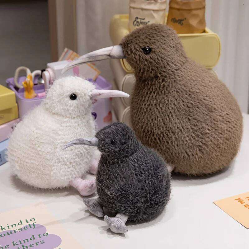 20-35cm Kawaii Simulation Kiwi Bird Plush Toy Cute Stuffed Animals Soft Doll Kids Toys For Children Birthday Gift Y260128