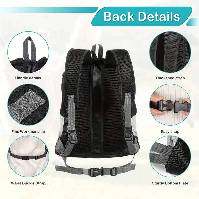 New Dog Pet Backpack Comfortable Carrier Travel Hiking Bag Front Pack Breathable Adjustable Straps for Small Medium Dogs Cats 26H0130