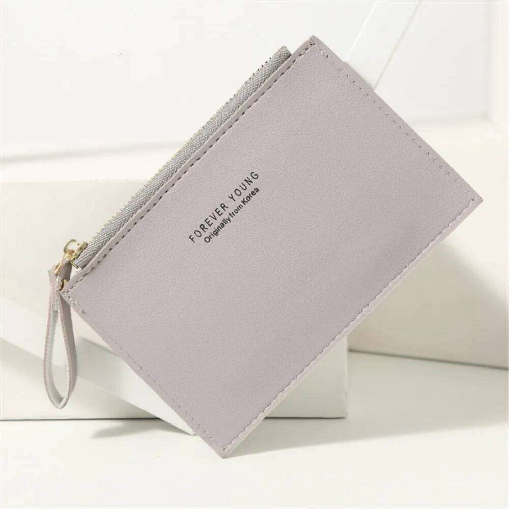 Gift Girls Ladies Name Short Purse Holder Pure Color Mini Business Wallet Z260130