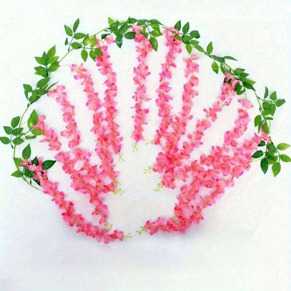 1 set artificial lavender vines, plastic fake flower strings, hanging garland decoration, suitable for weddings, Mother's Day W260130