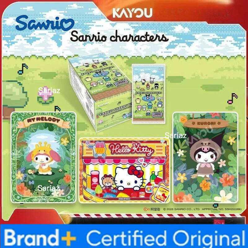 Sanrio KAYOU Characters Anime Trading 50pcs Hello Kitty Collectible Game for Kids Gifts with Storage Box Cute Cards Deck H260130