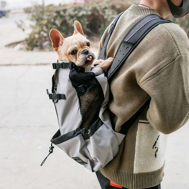 Outdoor Travel Puppy Medium Dog Backpack for Small Dogs Breathable Walking French Bulldog Carrier Bags Accessories Pet Supplies 26H0130