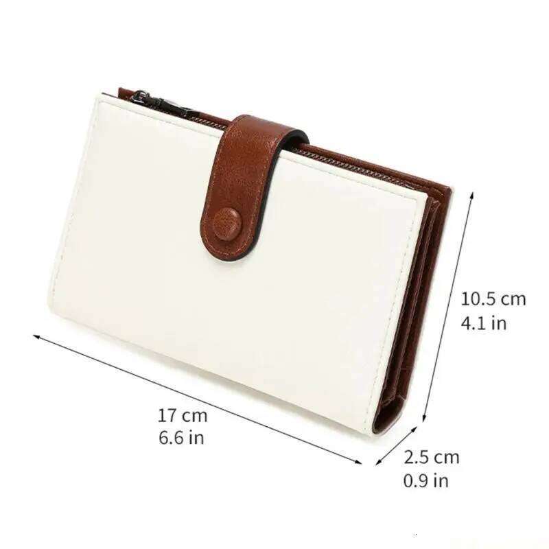 X90D Womens Wallet,Thin Rfids Blocking Leather Holder Large Capacity Travel Wallet with Zippers Pocket Z260130