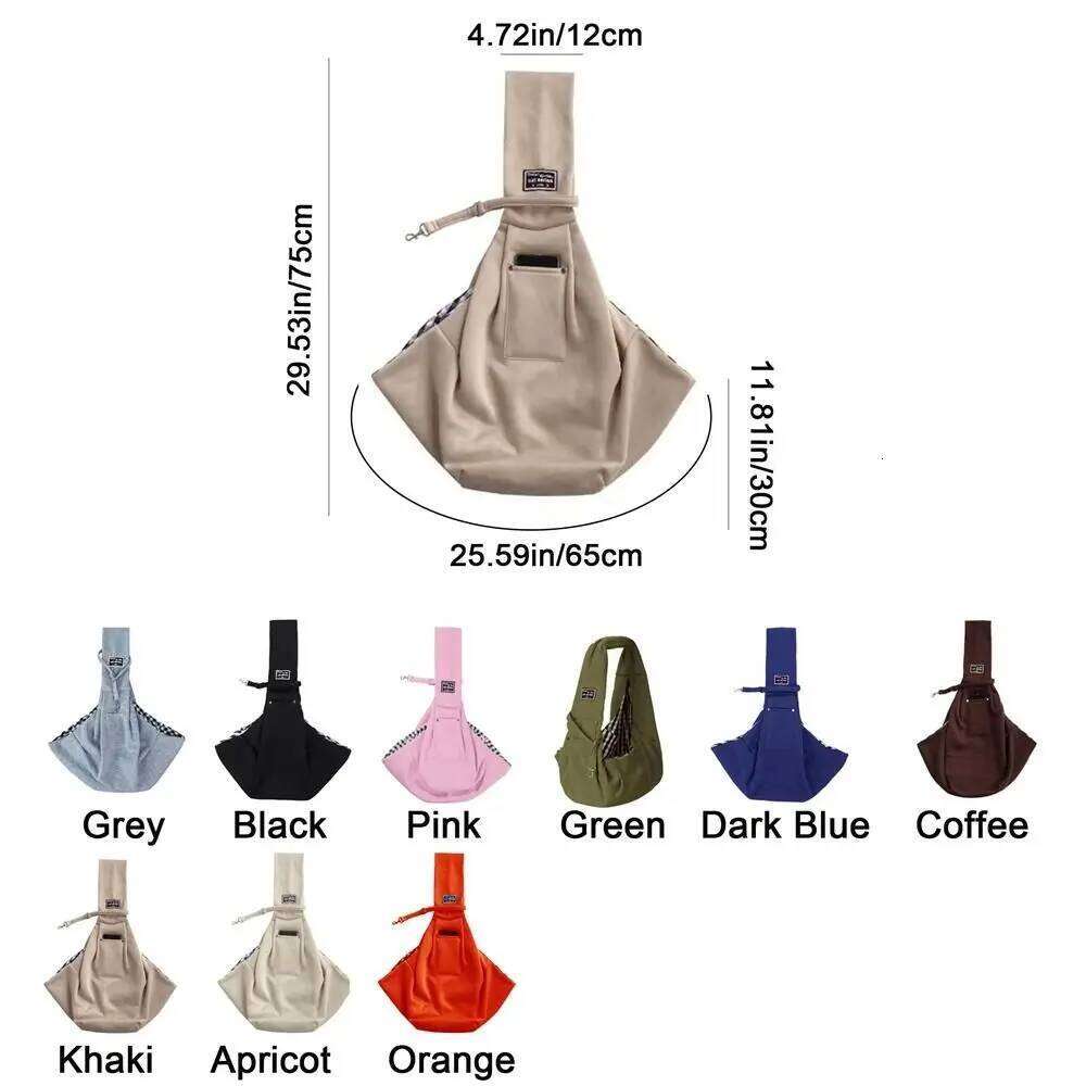Polyester Shoulder Bag Large Capacity Comfortable Crossbody Pet Carrier Breathable with Safety Harness 26H0129