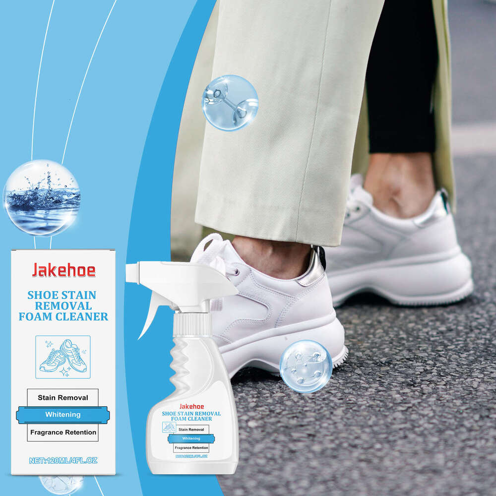 Jakehoe Stain Removal Foam Gentle Cleaning for White Shoes Yellow Edge Stains Shoe Cleaner S260130
