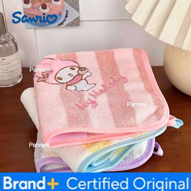 Sanrio Hand Towel Kuromi My Melody Cinnamoroll Anime Figures Cartoon Strong Water Absorption Towels Kawaii Children Gifts H260130