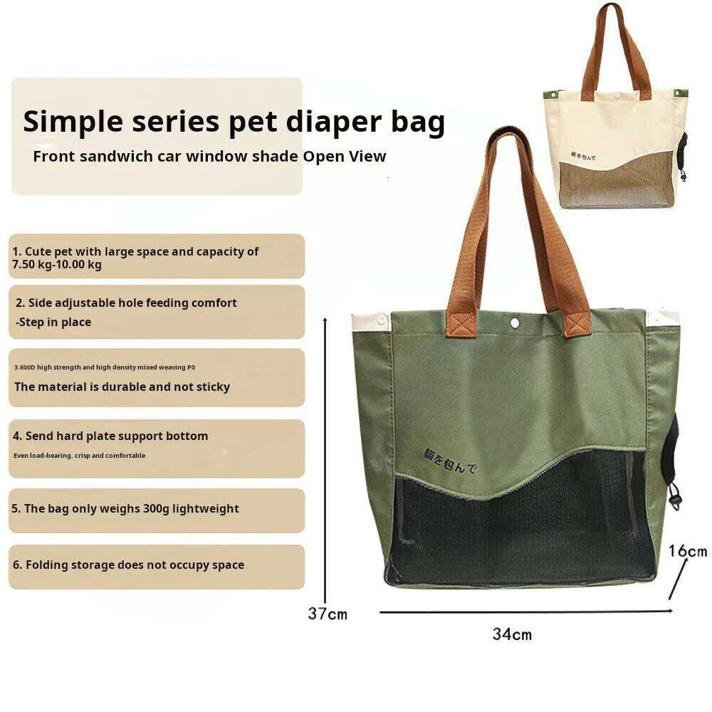 Breathable Carrier Bag Handheld Shoulder Tote Small Medium Dogs Cats Oxford Canvas Portable Outdoor Travel Pack Pet Supplies 26H0129