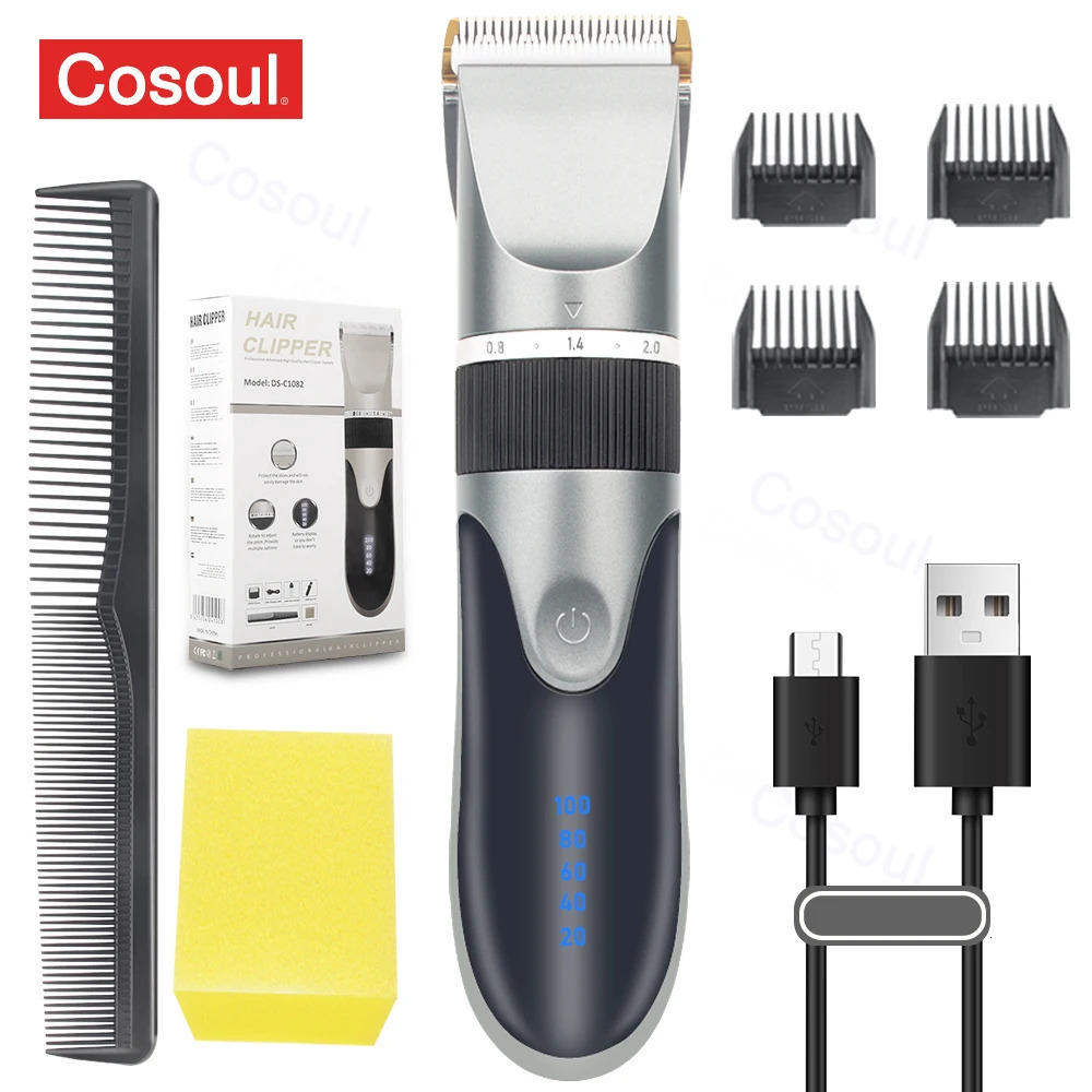 Hair Clipper Electric Barber Hair Trimmers For Men Adults Kids Cordless Rechargeable Hair Cutter Machine Professional 260129