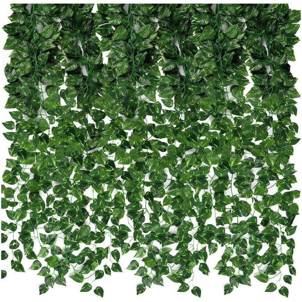 1/3/6/12pcs,Realistic Ivy Leaves Garland - Artificial Plants & Greenery for Weddings, Parties, Home Decor W260130