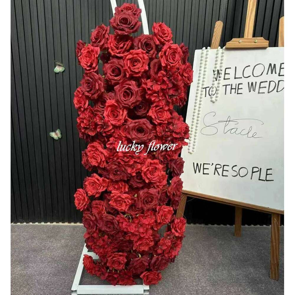 Customized Artificial Arch Decor Hang Flower Row Wedding Decoration Floral Backdrop Arrangement Engagement Props Y260130
