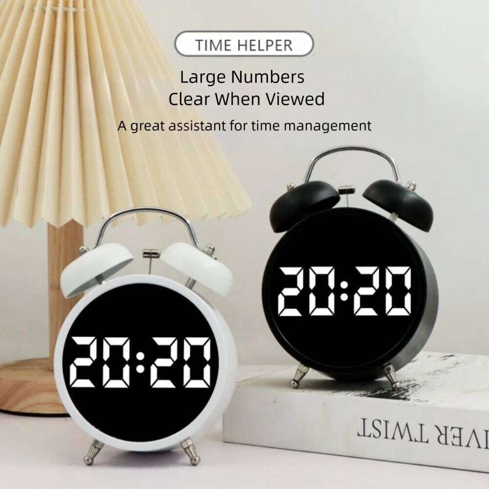 High Quality Extra Large Sound Alarm with LED Screen Simple Number Multifunctional Clock W260130