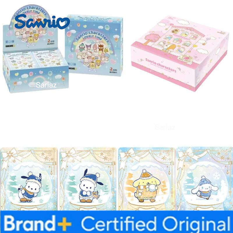 Sanrio Vancard Characters Lovely Time Card Kuromi Pompompurin Mymelody LittleTwinStars HelloKitty Collection Cards Children Gift H260130