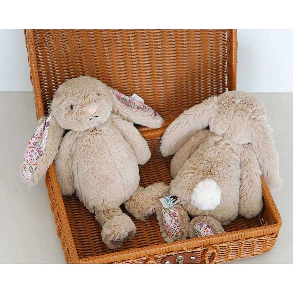Bonnie Floral Ears Plush Toys Rabbit Stuffed Dolls Kawaii Room Decor Soft Toy Kids Birthday Gifts Y260128