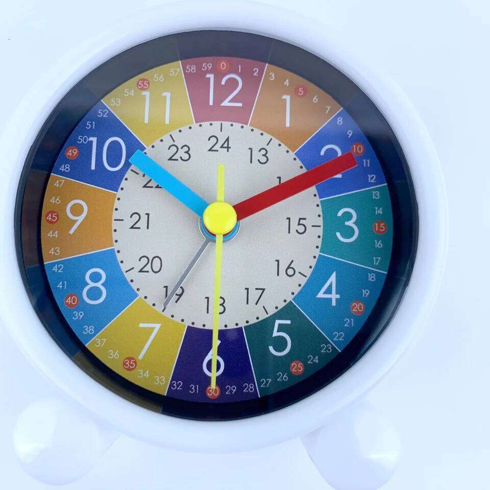 Cute Children's Educational Alarm Clock Bedroom Desktop Early Education Small Animal Round Mute For Boy Girls Home Decoration W260130