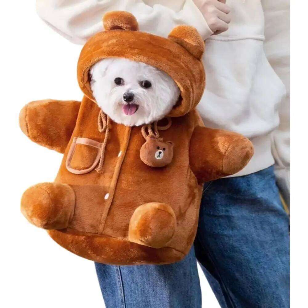 Cozy Plush Dog Purse Carrier with Secure Harness Clip Dogs Tote Bag for Small Puppy Up to 14.5 LBS Soft Sided Folding Washable B 26H0130