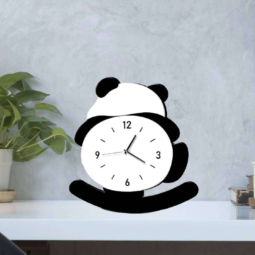 Desktop Clock Silent Festival Gift Easy to Read Tabletop Statue for Bedside Home Office Living Room Kitchen Housewarming Present W260130