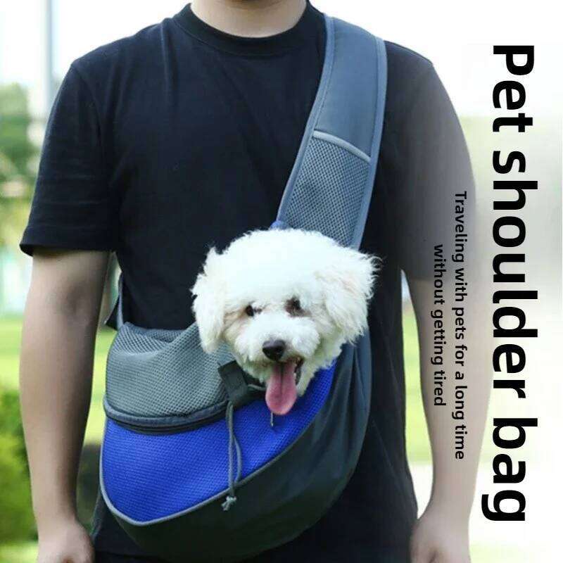 Pet Shoulder Bag Crossbody Carrier Breathable Mesh Backpack for Cats Dogs Small Animals Travel Outdoor Portable Lightweight 26H0130