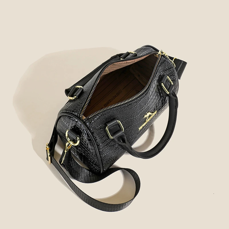 Small Handbag Womens Fashion Shoulder Crossbody Bag Solid Color Black 260129