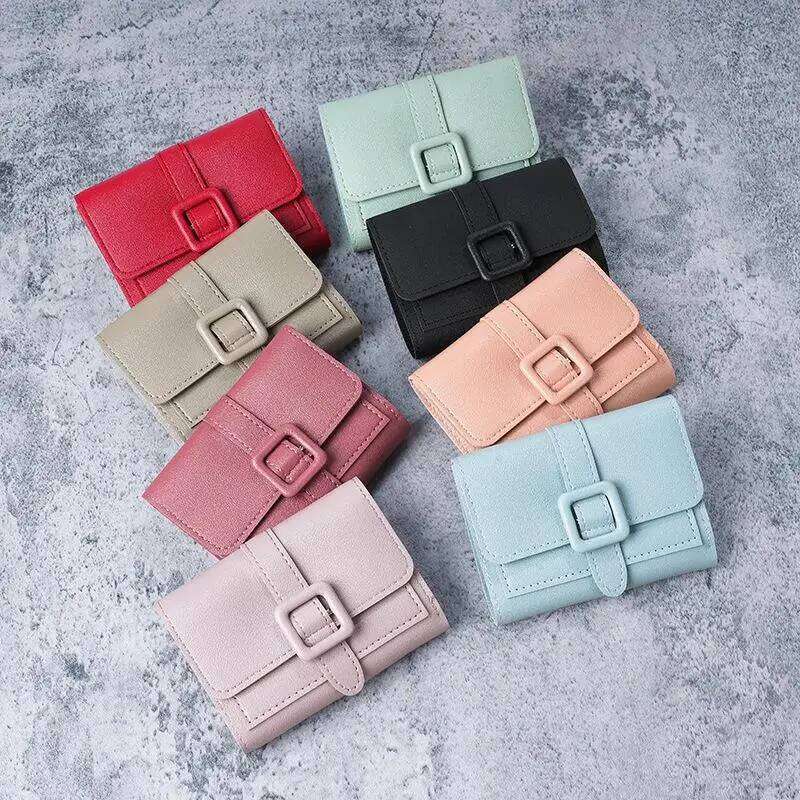 Fashion Minimalist Women's Mini PU Leather Short Style Coin Purse For Students Women Holder Wallet Z260130