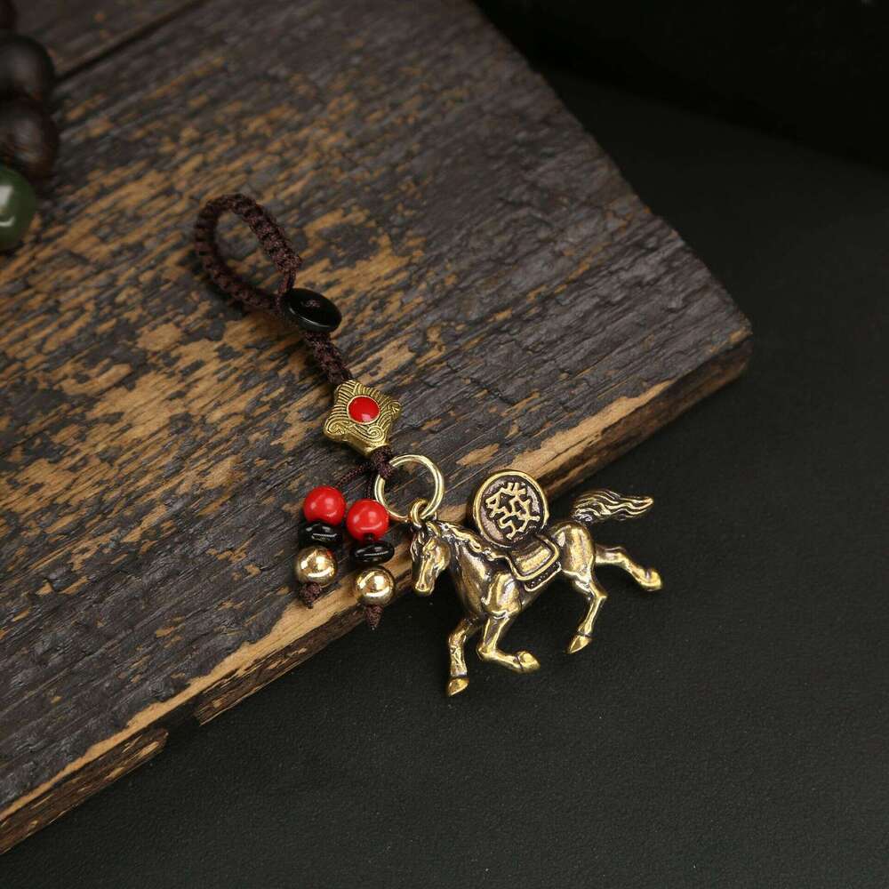 Bag accessories bag charm Brass Instant Wealth Keychain Pendant Car Key, Bag Pendant Chinese Style Gourd