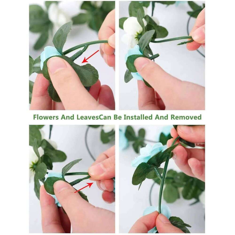 5 Pack/2 Pack 2.5m Fake Vine Flowers Garland Plant Artificial Flower Hanging Rose Ivy Home Hotel Wedding Party Garden Decor W260130