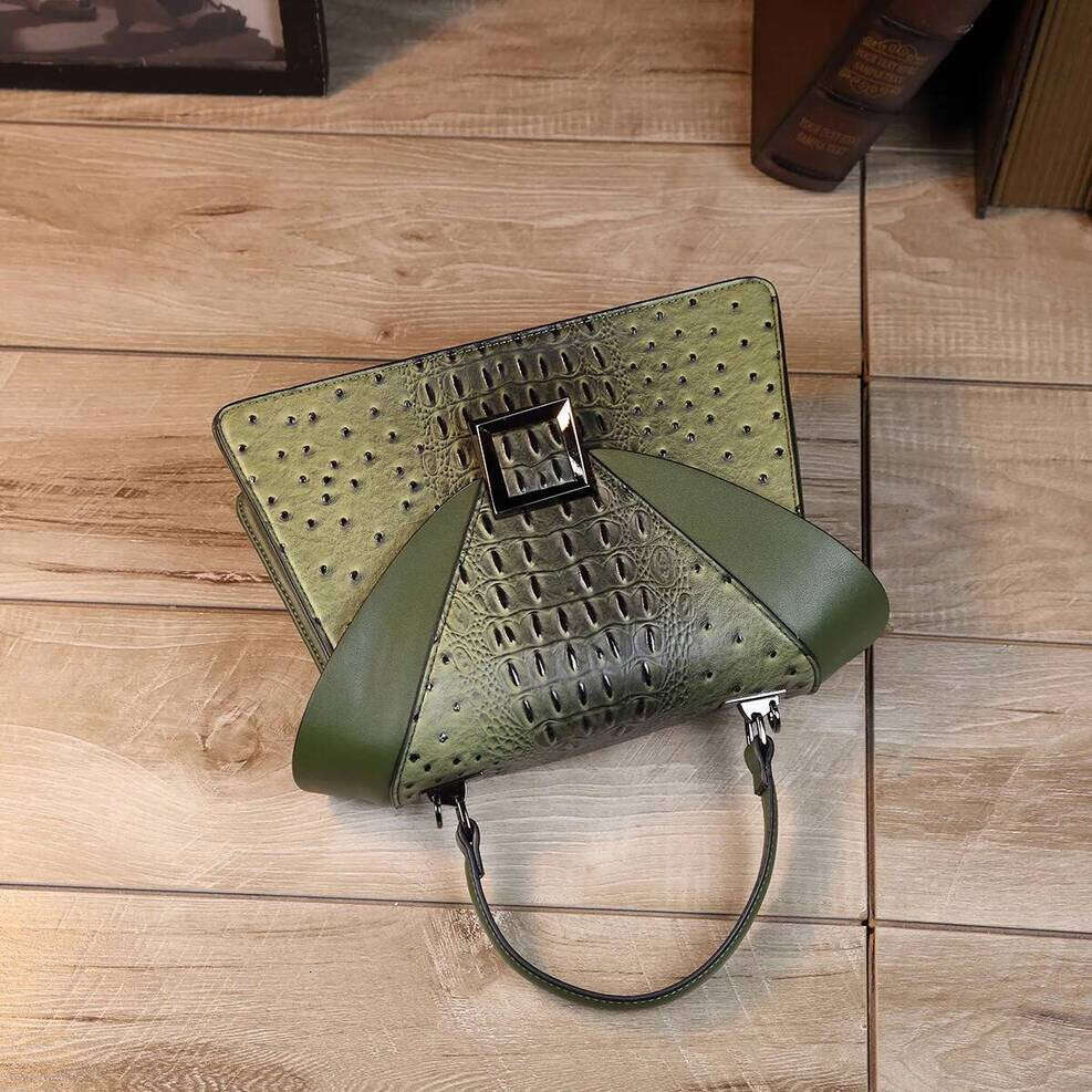 OLOEY Luxury creativity Brand New Cowhide High Quality Crocodile Print Handbag Women's Fashion Single Shoulder Crossbody Bag Hot Sale
