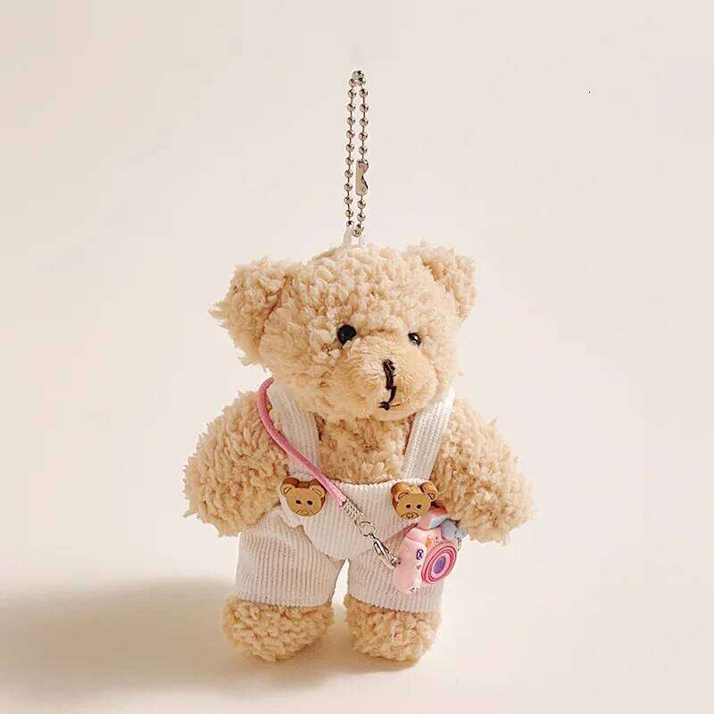 New Sweet Style Key Chain Cute Valentine's Day Gift For Girls Plush Doll Teddy Bear Bag Pendant Z260130