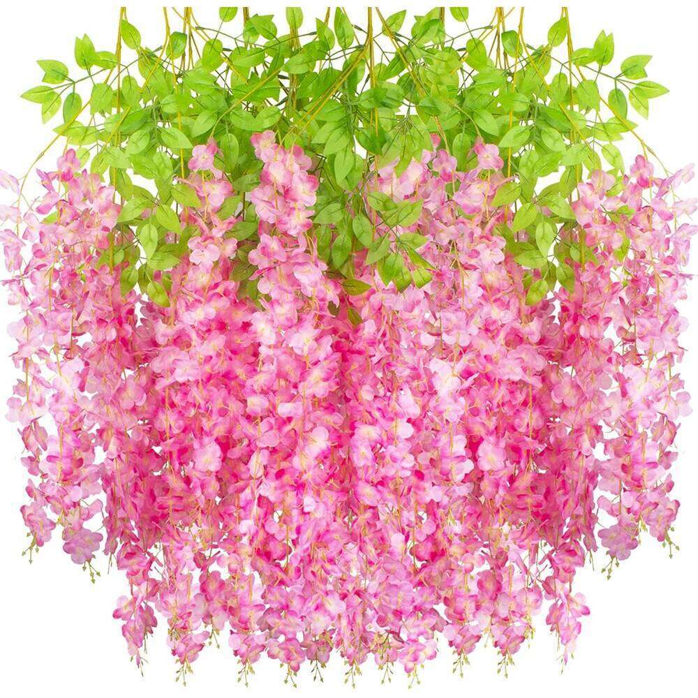 Artificial Vine Ivy Leaf Garland for Home Wall Plant Fake Decor Wedding Flower Arch 110cm Wisteria W260130