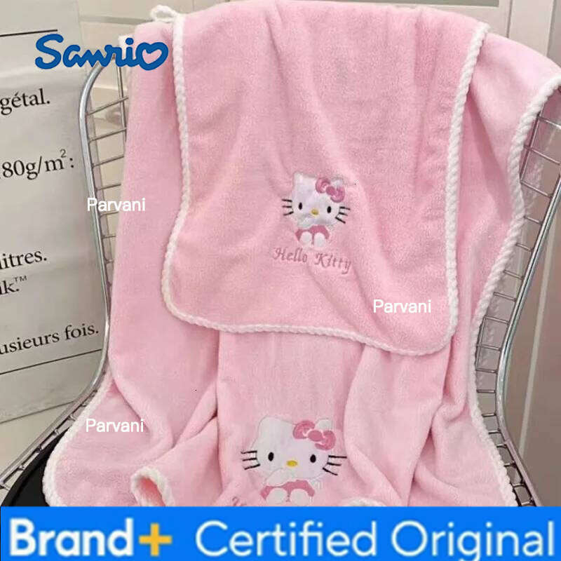 Sanrio Cartoon Hello Kitty Facial Wash Towel Dry Hair Cap Suitable Women Can Wrapped Adult Bath Towels Student Dormitory Bathroom Set H2601301