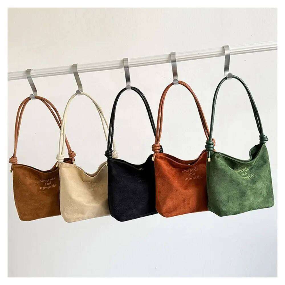 Casual Suede Handbag Rope Buckle Design Adjustable Straps Crossbody Bag Multicolor Handbags Shop Z260130