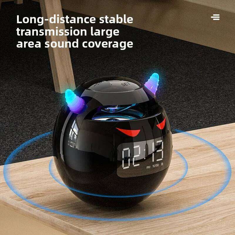 Ball Shape Bluetooth LED Digital Dual Alarm Smart Voice Multi-Functional Portable Wireless Sound Speaker Clock W260130