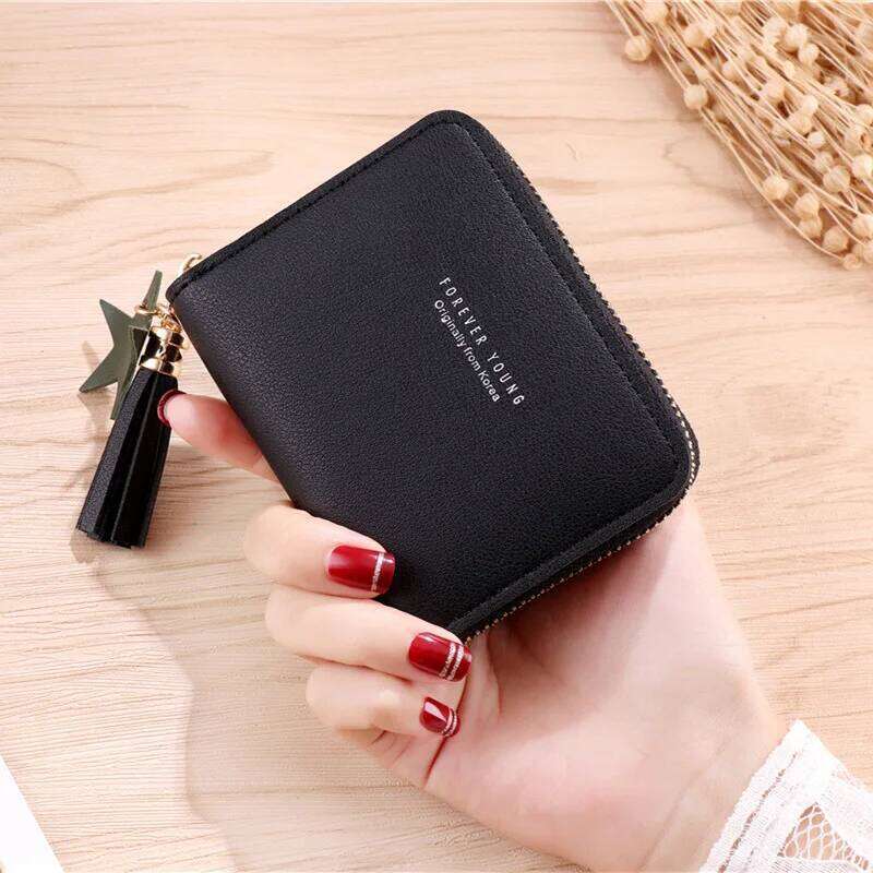Women Fashion PU Short Zipper Mini Wallet Coin Purse ID Bank Credit Card Holders Badge Holder Clutch Bag Z260130