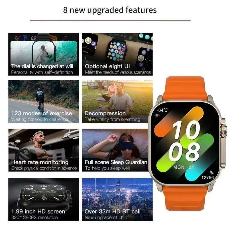 Smart T10 2 2025 Men 49mm Series 2.3 "AMOLED Screen NFC Compass Waterproof For Apple Watch IWO Ultra 8 Smartwatch Z260129