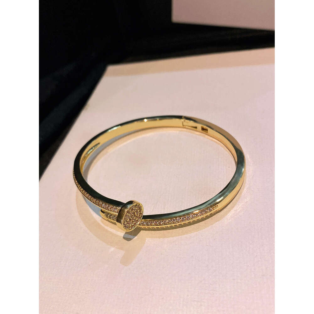 Diamond Studded Open Bracelet High-end Texture Light Luxury Women's Exquisite Versatile Jewelry