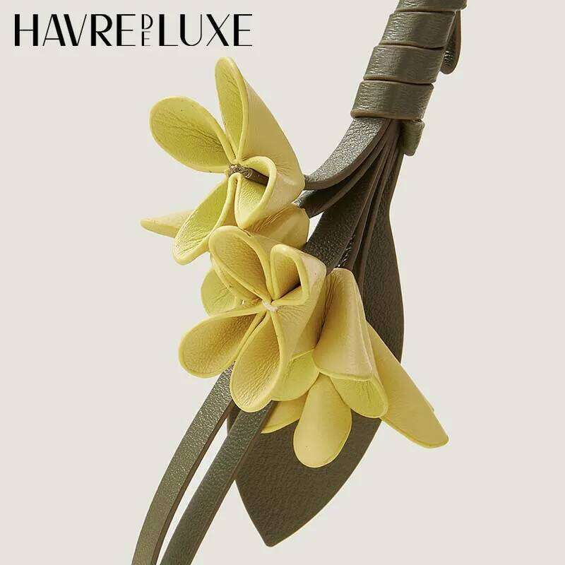 Cowhide Flower Charm Leather Design Osmanthus Decoration Handmade Diy Bag Accessory Gift. Z260130