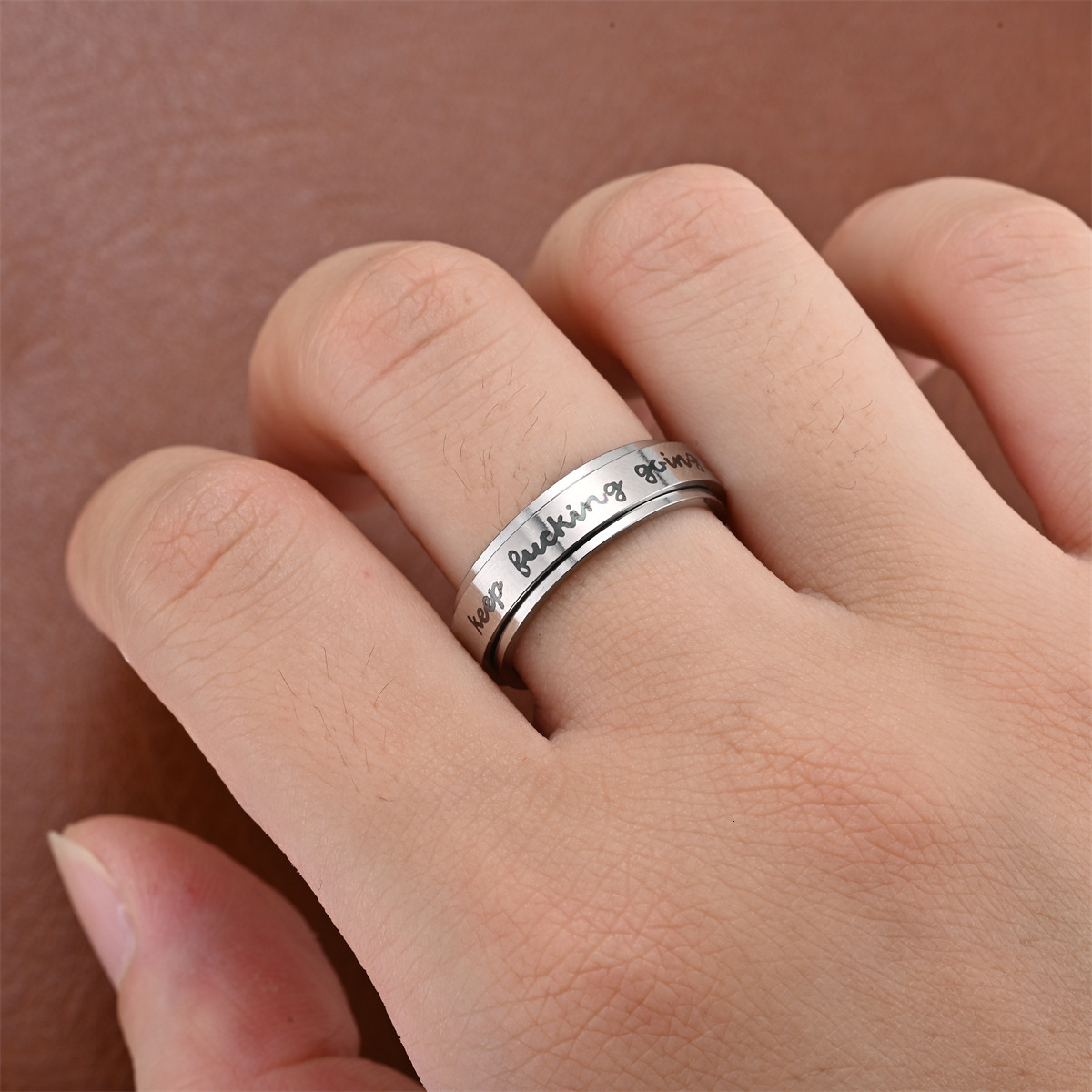 Fashion New Niche Smooth Matte Rotatable Keep Fucking Going... Exclusive