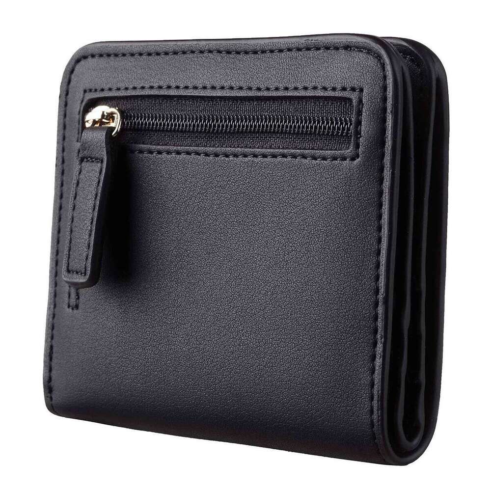 for Women RFID Blocking Small Compact Bifold Leather Pocket Wallet Ladies Mini Purse with ID Window Z260130