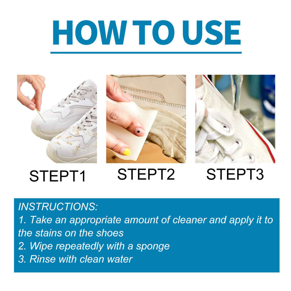 Jue-Fish Shoe Cleaner Yellow Stain Remover Whitening Agent for White Shoes S260130