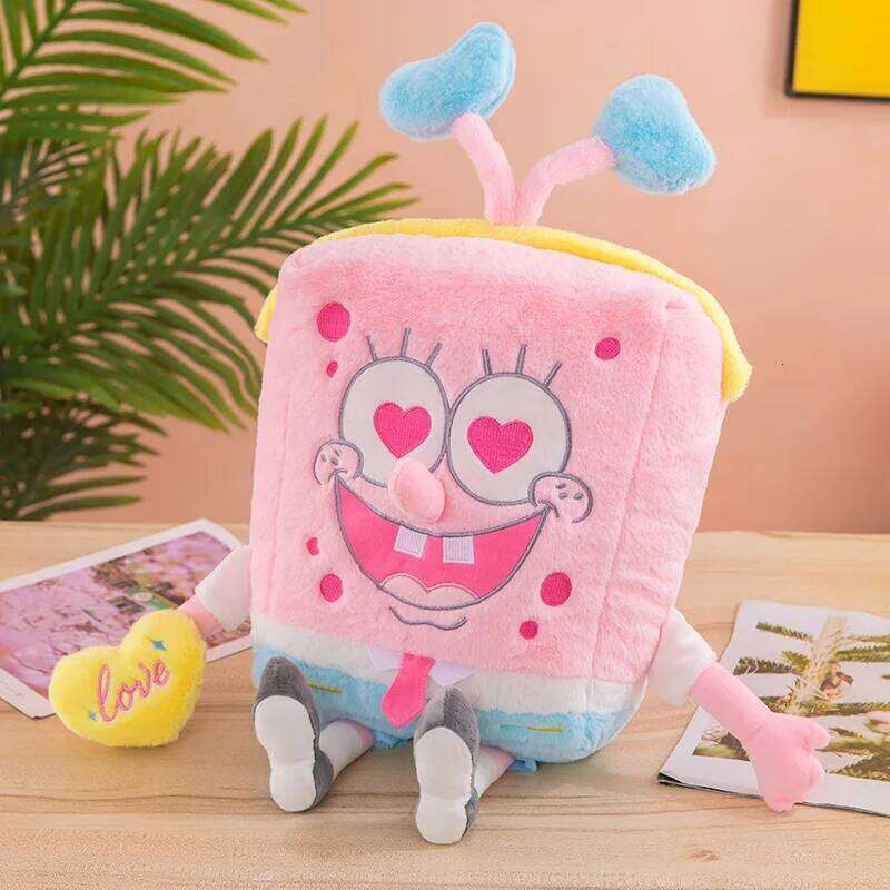35-45cm Potdemiel Spongebob Patrick Star Pink Kawaii Cartoon Cosplay Stuffed Plush Toys Doll Birthday Gift For Kids Girls Boys Y260128