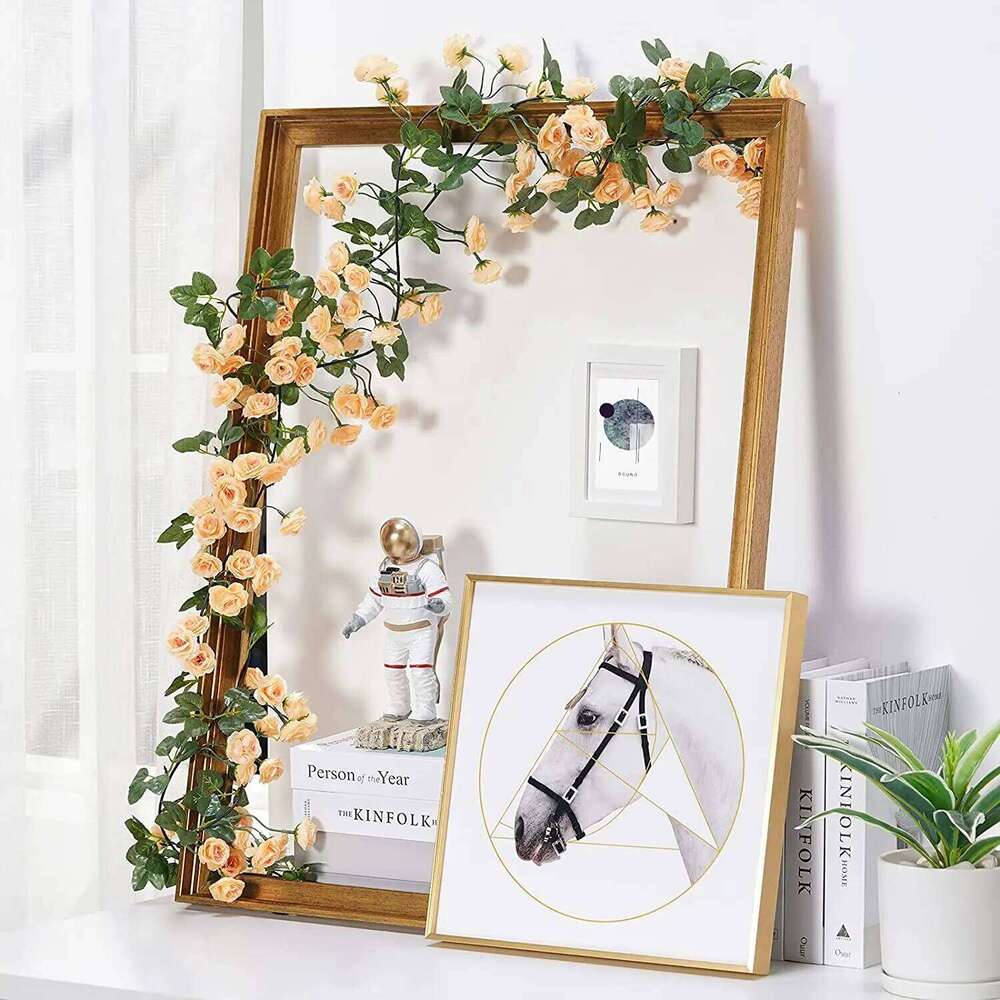 2PCS 69 Heads Fake Vine Flowers Plants Artificial Flower Hanging Rose Wedding Party Garden Craft Art Dcor White Champagne W260130