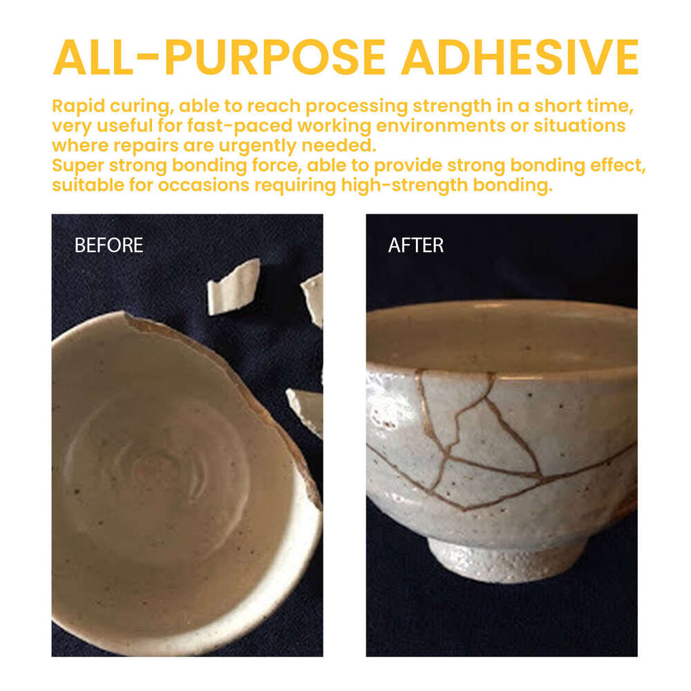 Jakehoe Multi-Purpose Repair Wood Leather Glass Glue Quick-Drying Natural Curing Adhesive Bonding Welding Agent S260130