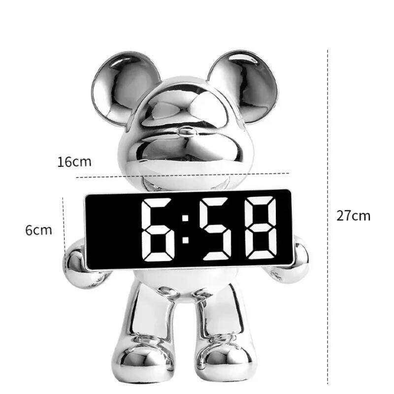 Smart Digital Bear Bedside Watch Decoration and Table Accessories Kawaii Room Decor Holiday Gifts W260130