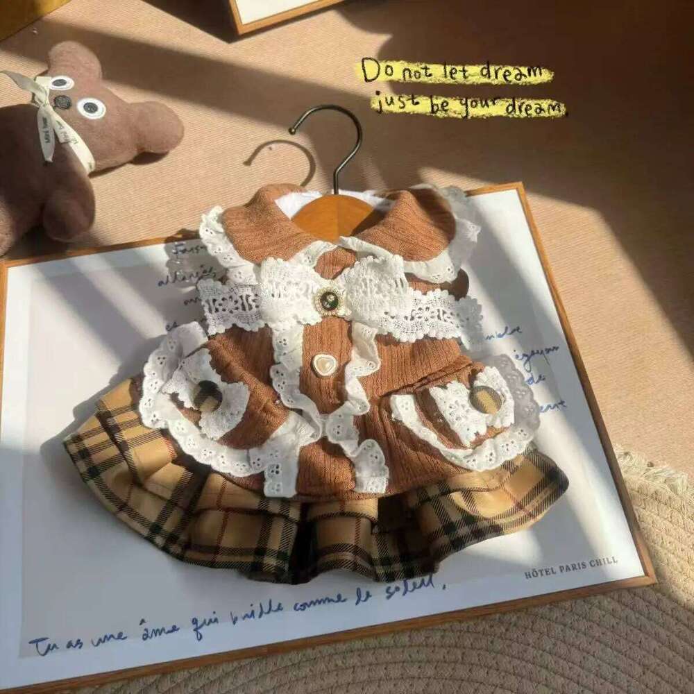 Warm Plush Thick Plaid Pet Coat Cute Teddy Style Dog Skirt For Small Dogs Cats | Autumn Winter Puppy Clothing H260130