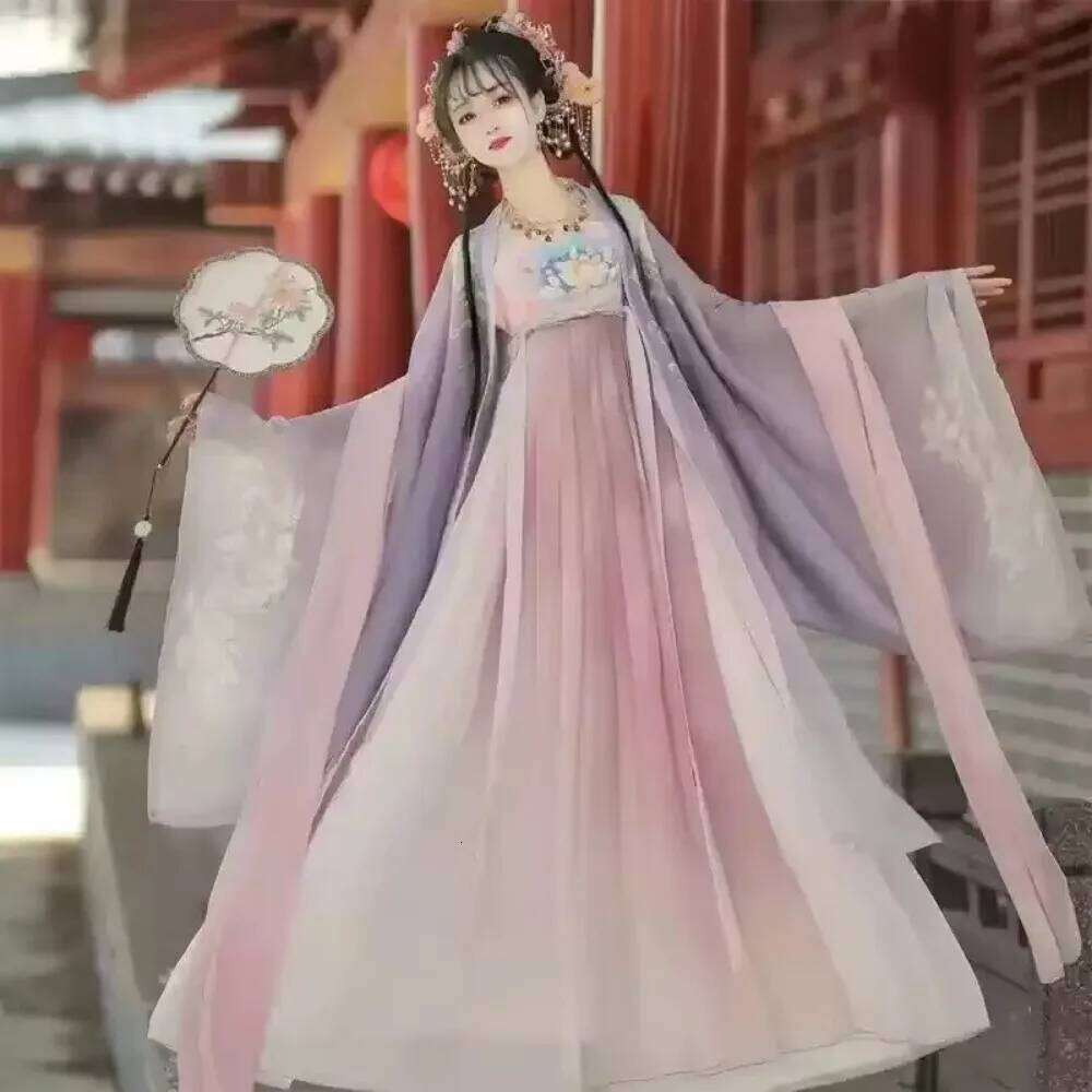Chinese Traditional Dress For Women Clothing Fairy Hanfu Fashion Clothes Ethnic Style Embroidery Party Stage Show Cosplay