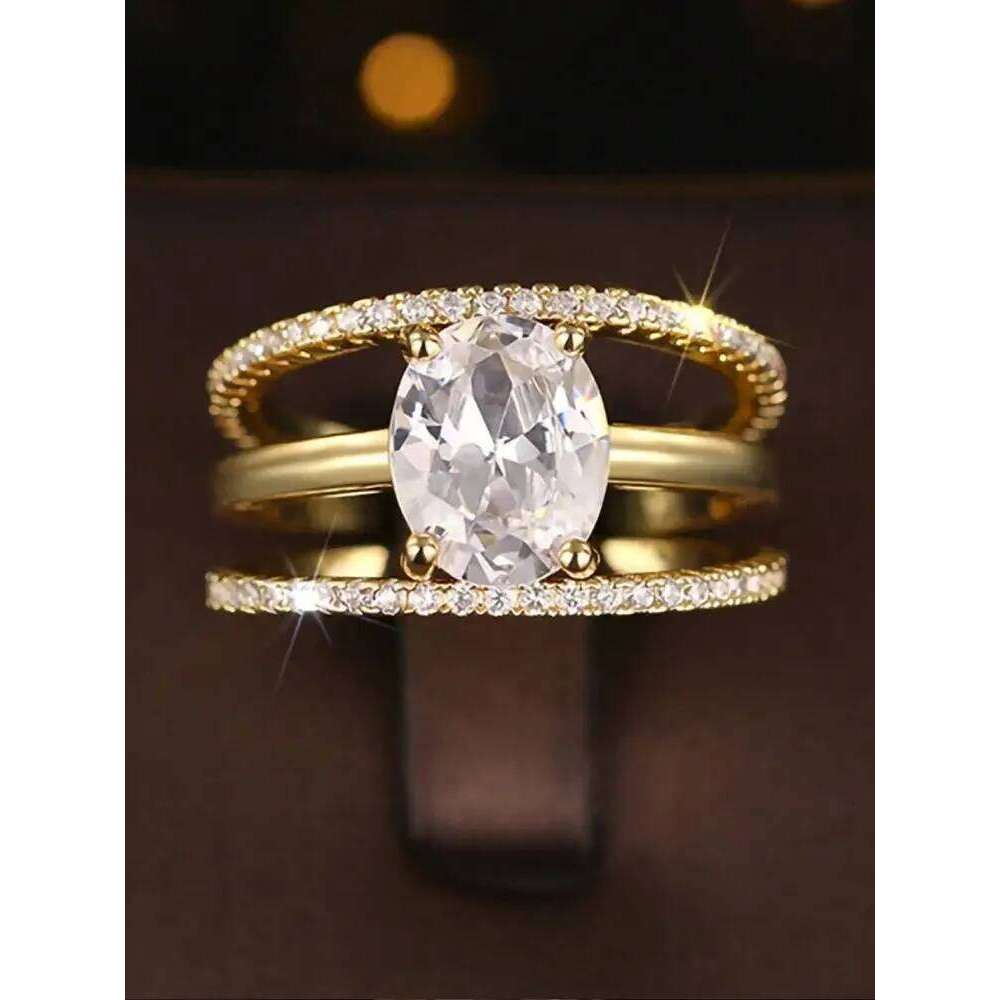 925 Sterling Silver Gorgeous Classic Shining Zircon Ring For Women Wedding Prom Party Luxury Fashion High Quality Fine Jewelry XJ260130