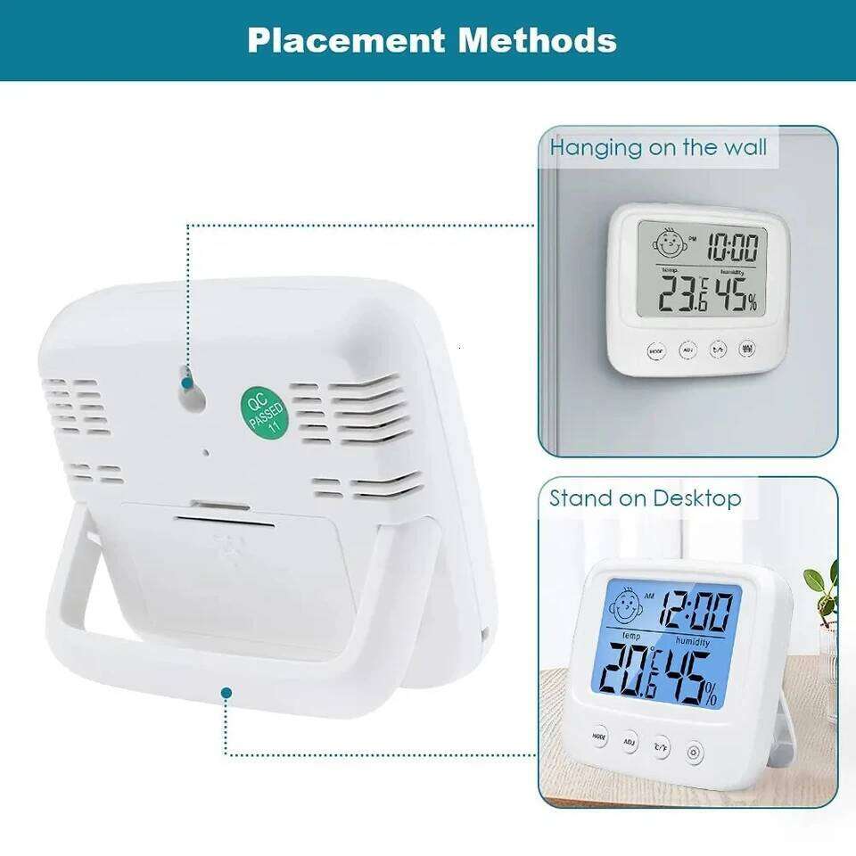 1pc New LCD Digital Temperature Baby Room Humidity Meter Backlight Home Indoor Electronic Hygrometer Thermometer Weather Station W260130