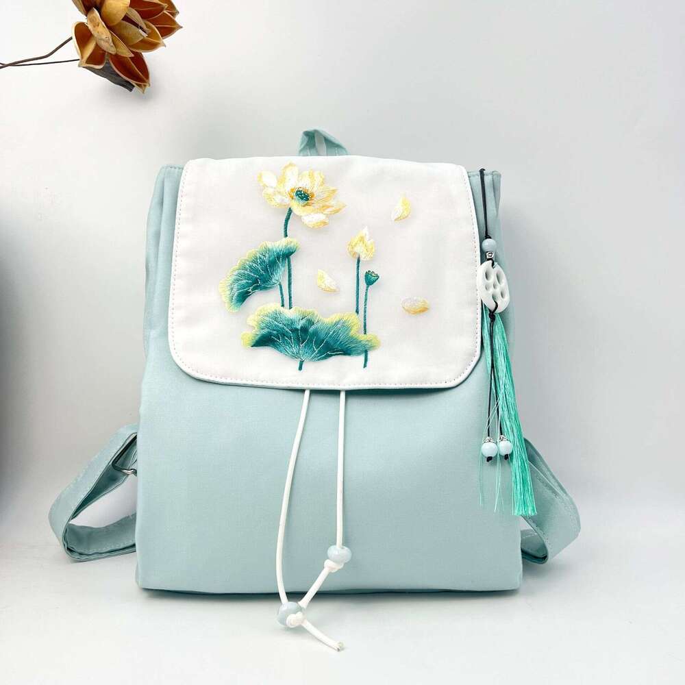 Factory Direct Sale Han Element Hanfu Suzhou Embroidery Backpack Casual Versatile Ancient Style Bag Wholesale MASA